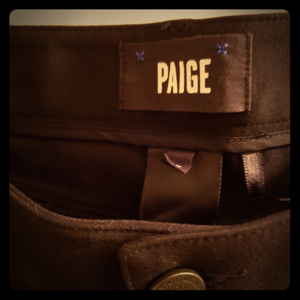 #SOLD# Paige black leather pant